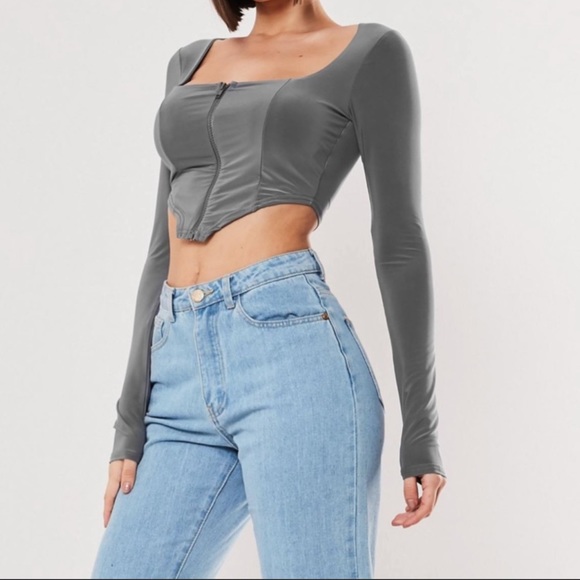 missguided zip up top